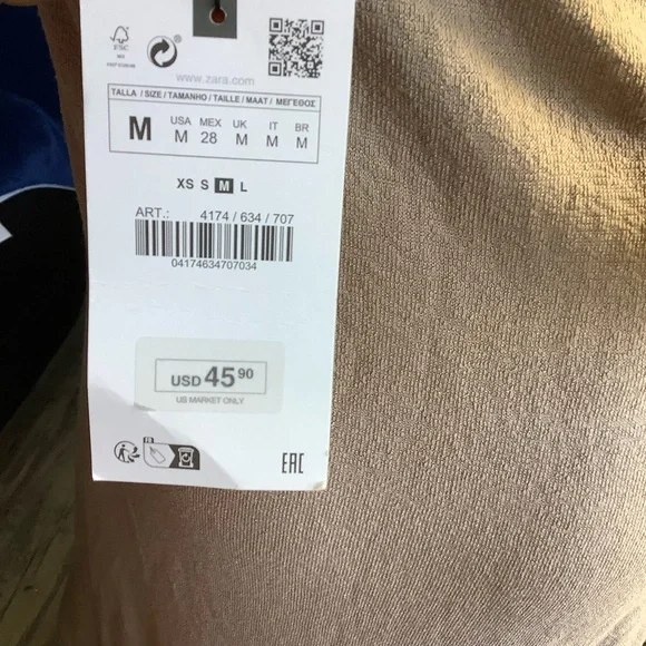 Zara Taupe Knit Sleeveless Maxi Dress - Picture 2 of 6